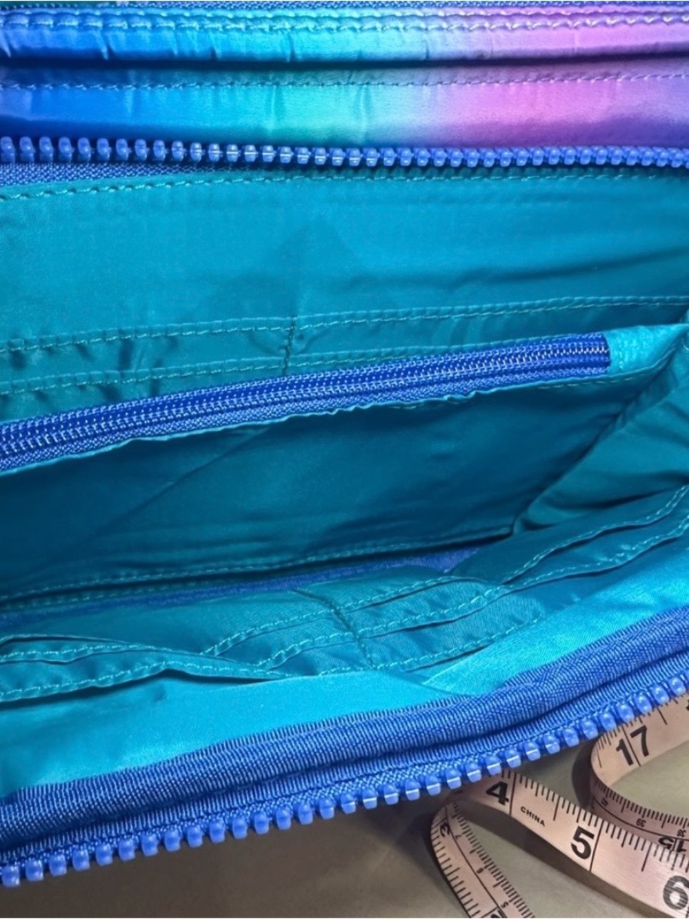 THINK ROYLN Pastel Rainbow Quilted Crossbody with Blue Trim - Picture 5 of 5